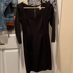 3/4 sleeved black fancy dinner/work dress